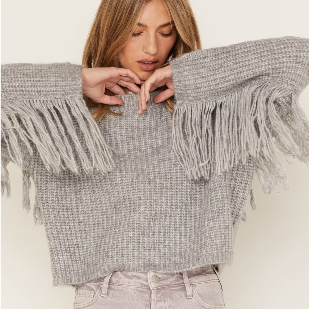 Wild Moss // Boot Barn Fringe Sweater